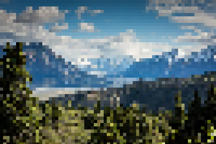 Landscape after pixelation